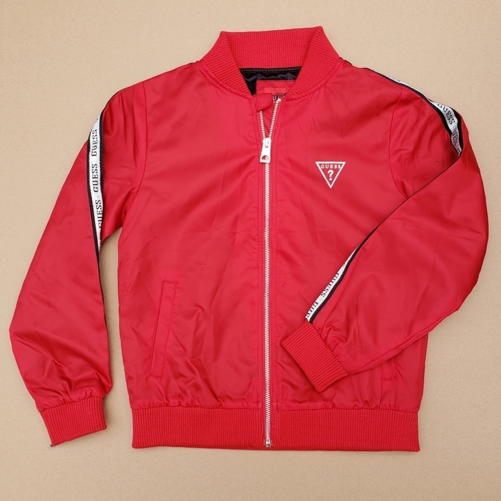 NEW GUESS Zoe Logo Bomber GIRLS Jacket SZ 10